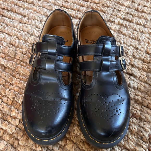 Dr. Martens Black Leather Mary Jane Shoes - Picture 3 of 5